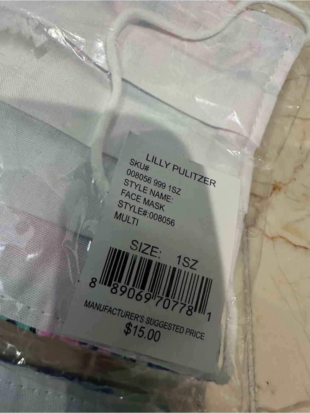 Lilly Pulitzer Face Masks X 2 New In Package